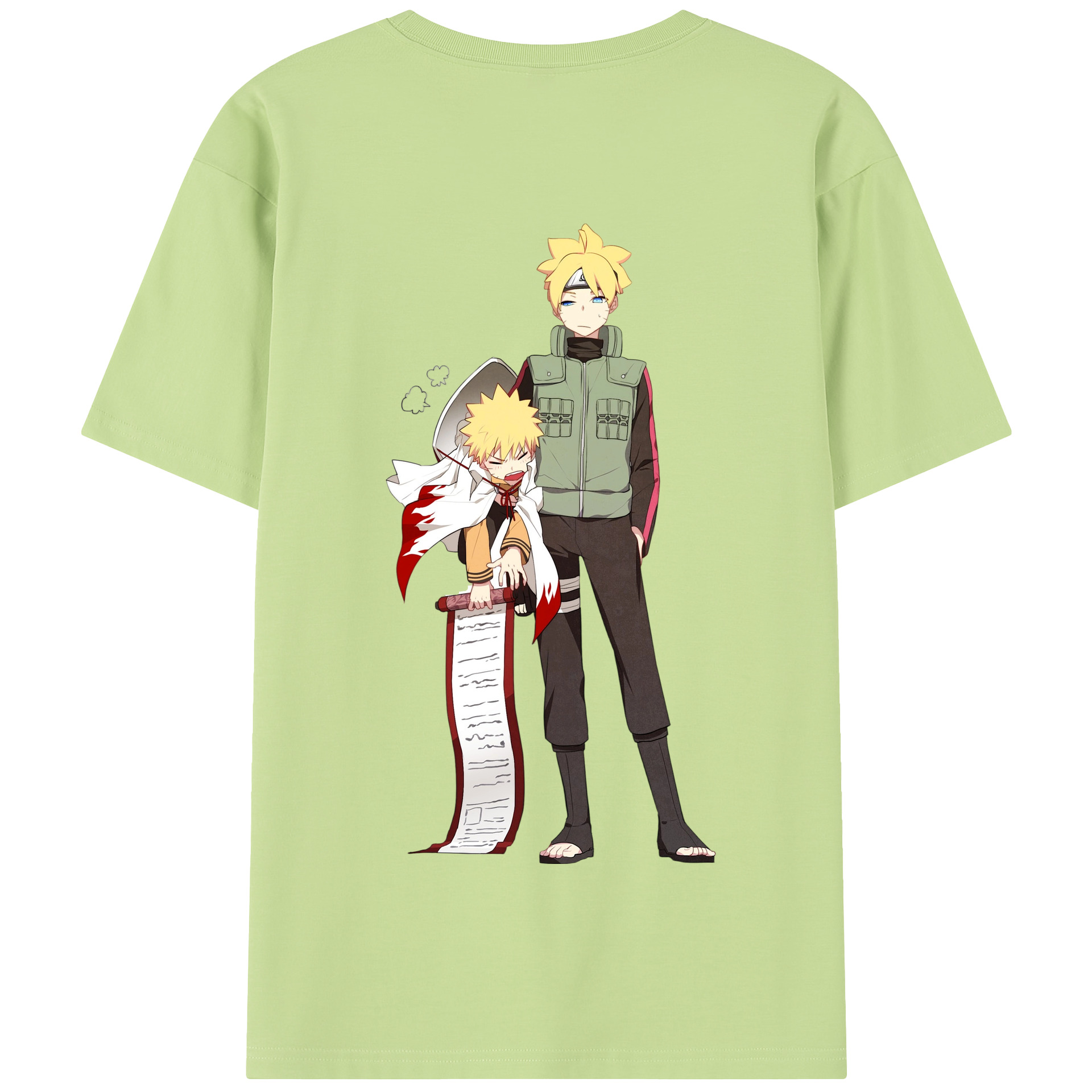 （画像用） NARUTO -ナルト- 波風 ミナト Namikaze Minato 綿100％半袖Tシャツ（背面プリント）